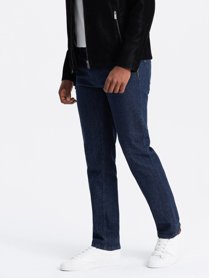 Vyriškos klasikinės džinsinės kelnės REGULAR FIT - indigo V1 OM-PADP-0152