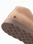 Men's suede ankle boots with thick sole - beige V1 OM-FOCS-0164 