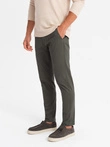Vyriškos uniforminės chino kelnės REGULAR FIT - chaki V3 OM-PACP-0183