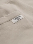 Pantaloni de trening pentru bărbați cu picior neacoperit - bej deschis V1 OM-PABS-0206
