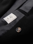 Men's double-breasted coat with decorative buttons - black V2 OM-COWC-0137