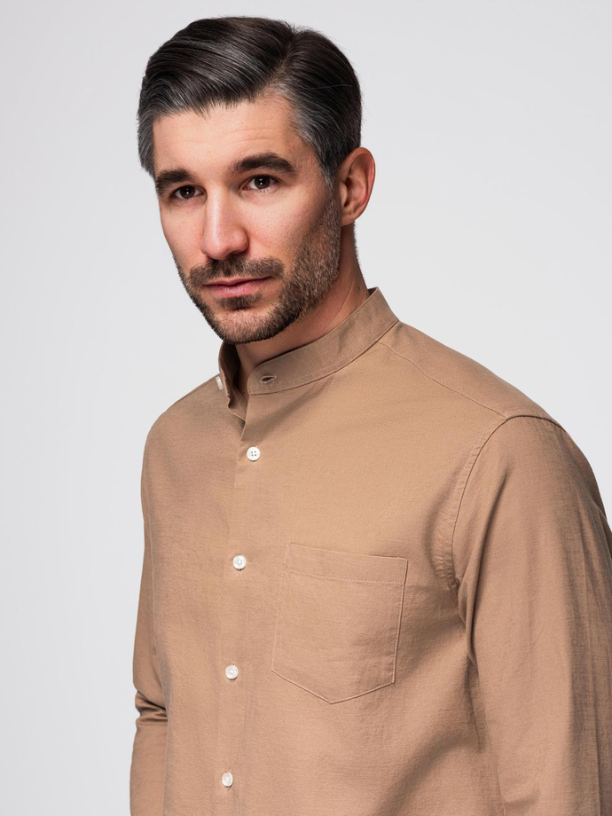 Blazer bărbătesc cu croială REGULAR cu in - crem V1 OM-BLZB-0128