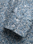 Cămașă bărbătească SLIM FIT cu imprimeu frunze mici - albastru deschis V1 OM-SHPS-0163
