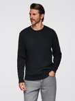 BASIC men's non-stretch cotton sweatshirt - black V9 OM-SSBN-0159