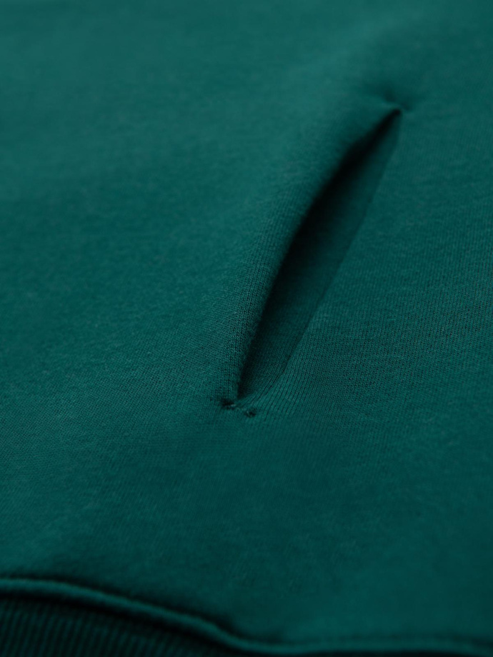 Unisex mikina s vreckami a kapucňou - tmavozelená V17 OU-SNBC-0105