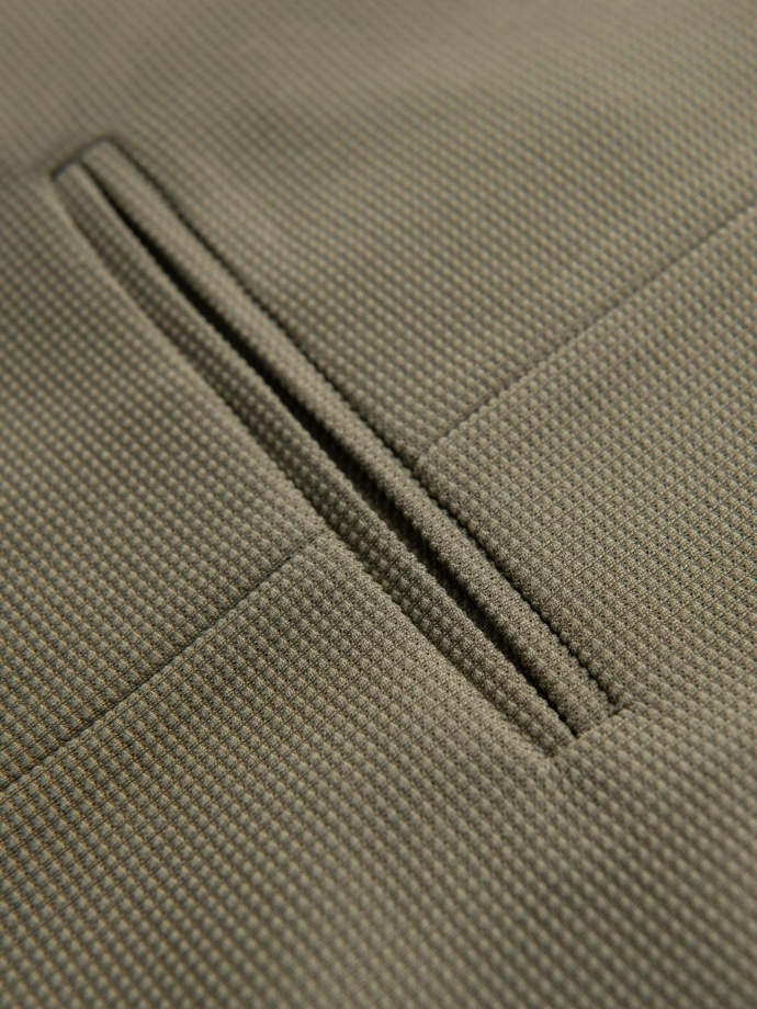 Costum bărbătesc fără revere - caramel V1 OM-BLZV-0112