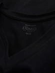 vyriška V formos iškirptė SLIM FIT su elastanu ir spauda - juoda V1 OM-LSBC-0123