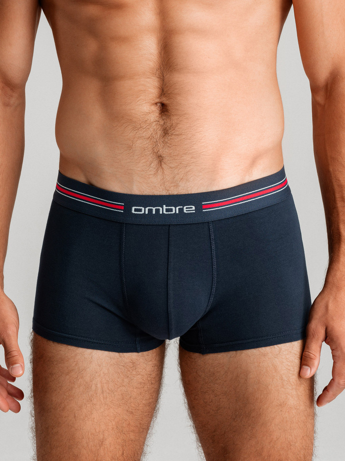 Classic fit men's boxer shorts with striped elastic band - 3 pack mix OM-UNBO-0109