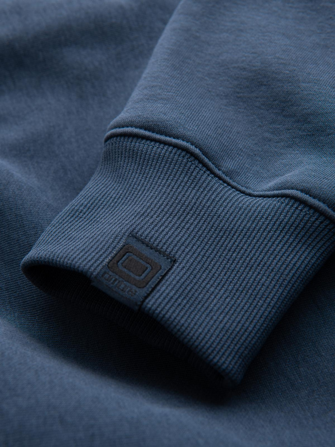 Pánská sportovní mikina s velkým potiskem - tmavě modrá V2 B1714