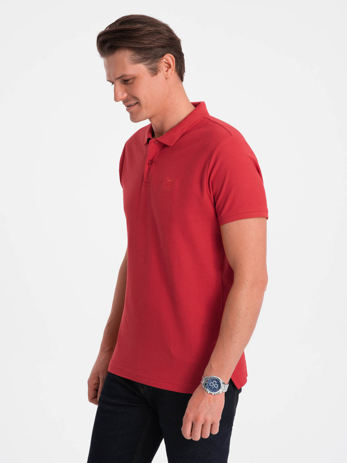 Tricou polo pentru bărbați - roșu închis V14 S1374