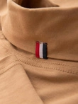 Men's plain turtleneck longsleeve - light brown V5 OM-LSCL-0130