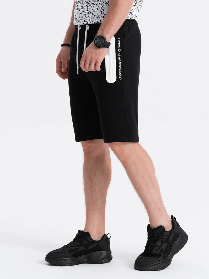 Vyriški sportiniai šortai - juodi V3 W239
