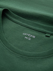Men's cotton t-shirt with large inscription - green V1 OM-TSPT-0193