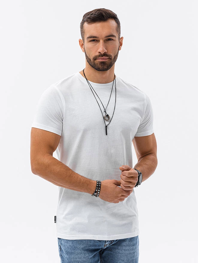 Men's plain t-shirt - white S1224
