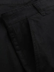 Vyriški klasikiniai chino šortai su užlenktomis kojomis - juodi V9 OM-SRCS-0197
