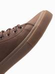 Men's ankle sneakers with rubber sole - brown V4 OM-FOTH-0187