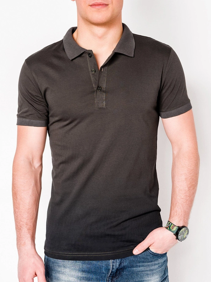 Men's plain polo shirt S834 - khaki