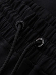 Men's sweatpants with ribbed cuffs and decorative zipper - black V3 OM-PASK-0226