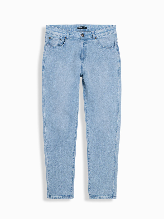 Pantaloni din denim CARROT FIT pentru bărbați cu frecare subtilă - albastru deschis V2 OM-PADP-0162