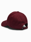 Men's one-color baseball cap - maroon V3 OM-ACCS-0105 