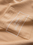 Men's cotton t-shirt with pocket print Ombre Streetstyle - sand V6 OM-TSCT-0108