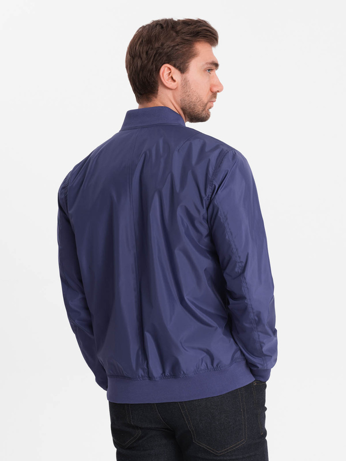 Men's classic bomber jacket - navy blue V4 C439
