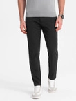 Elegantiškos vyriškos SLIM FIT chino kelnės - grafito spalvos V2 OM-PACP-0191