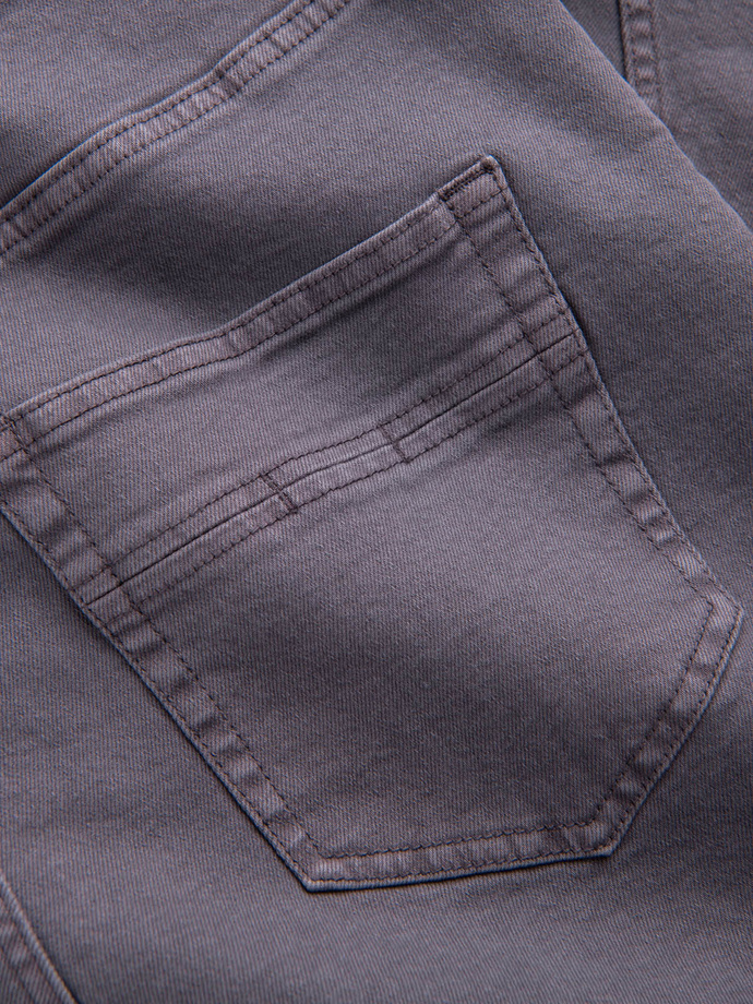 Pánske džínsové nohavice bez oderu SLIM FIT - grafitová V5 OM-PADP-0148