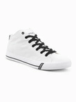 Men's shoes sneakers with contrasting elements - white V1 OM-FOTH-0125