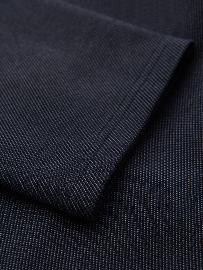 Pantaloni CARROT pentru bărbați CARROT din tricot structurat în două tonuri - albastru marin V1 OM-PACP-0168