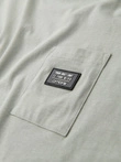 Casual men's t-shirt with pocket patch - light grey V2 OM-TSCT-0109