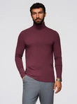 Men's plain turtleneck longsleeve - maroon V6 OM-LSCL-0130