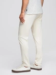 Pantaloni de trening pentru bărbați cu picior neacoperit - crem V11 OM-PABS-0206