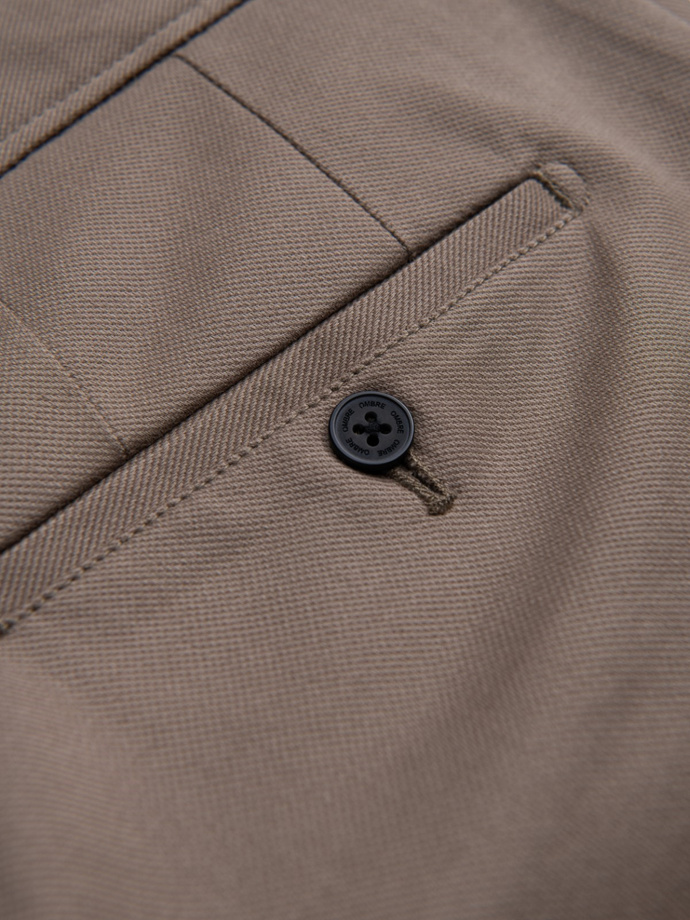 Vyriškos SLIM FIT plonos tekstūros chino kelnės - pelenai V1 OM-PACP-0190