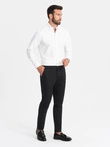 Pánské uniformní kalhoty REGULAR FIT chinos - černé V5 OM-PACP-0183