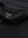 BASIC men's polo collar longsleeve - black V2 OM-POBL-0114