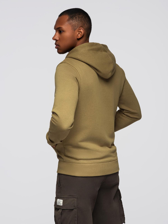 BASIC men's cotton stretch sweatshirt - olive V2 OM-SSBZ-0160