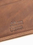 Men's leather wallet - brown A087