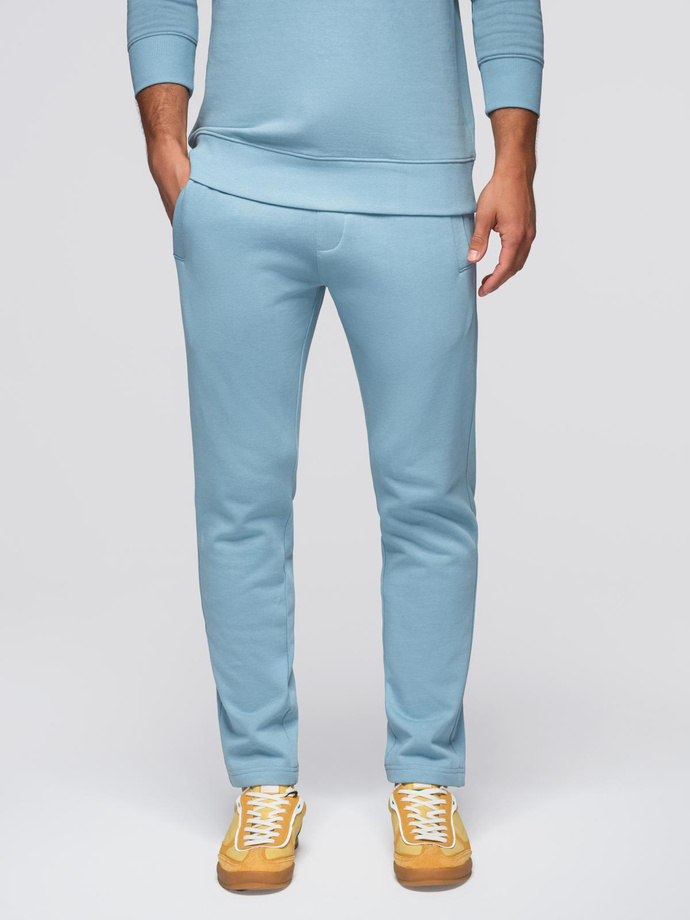 Men's sweatpants with unlined leg - light blue V7 OM-PABS-0206