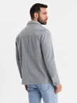 Men's lightweight fleece jacket with viscose - gray V2 OM-JANP-0199