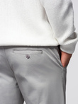 Men's chino pants with decorative waistband - gray V6 OM-PACP-0118