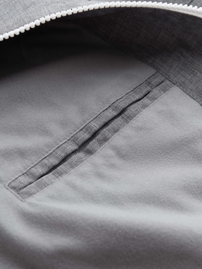 Jachetă sport ușoară pentru bărbați cu căptușeală fleece - gri V3 OM-JANP-0136