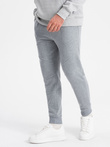 Pantalonii de trening pentru bărbați jogger - gri melange V3 OM-PASK-22FW-008
