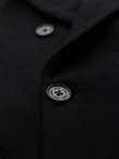 Men's double-breasted wool coat - black V2 OM-COWC-0133