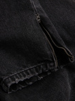 Men's taper fit denim pants with holes - black V2 P1028