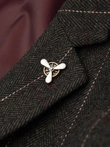 Metal decorative clothing pin propeller - brown V1 OU-ACPN-0107