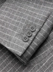 Men's checkered blazer with wool - grey V1 OM-BLZB-0117