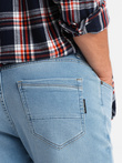 Pantaloni bărbătești din denim SLIM FIT cu elastan - albastru V3 OM-PADP-0214