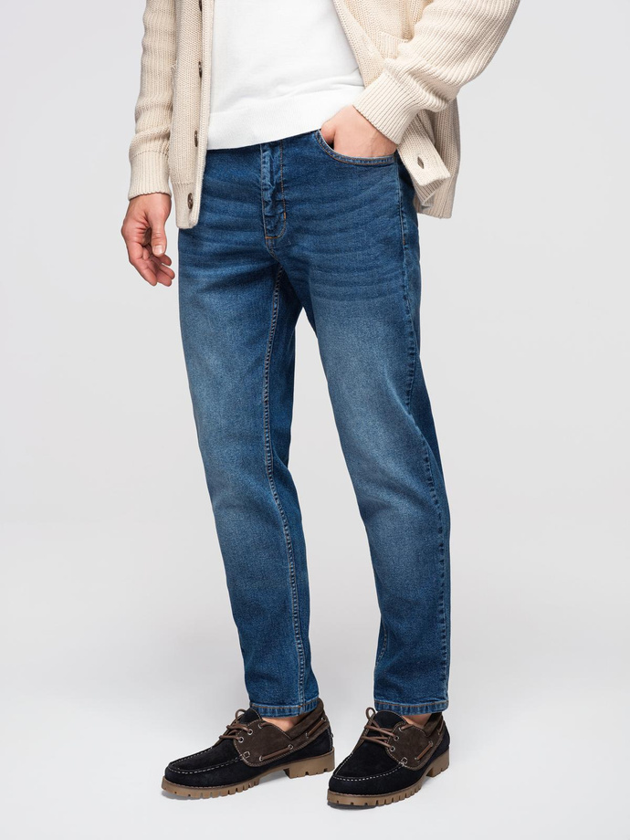 Pantaloni din denim pentru bărbați CARROT cu frecare - albastru V2 OM-PADP-0253
