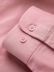 Men's REGULAR FIT cotton shirt with pocket - pink V3 OM-SHOS-0153